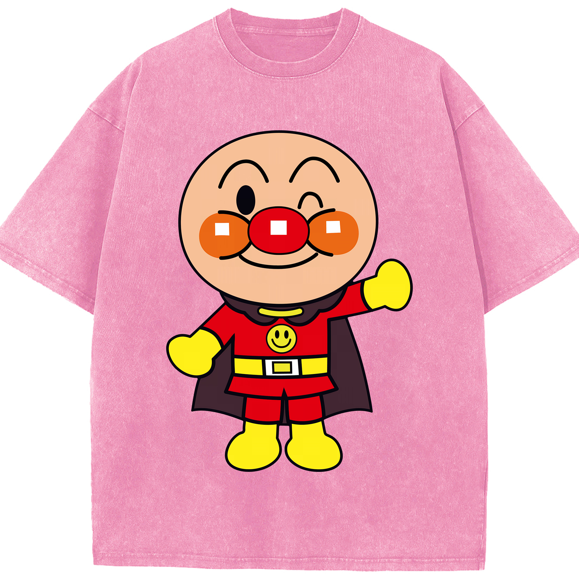 （画像用） アンパンマン Anpanman 綿100% ヴィンテージ風 半袖Tシャツ（フロントプリント）